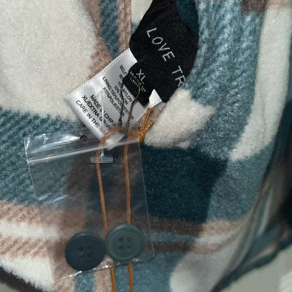 Love Tree•Reversible Plaid & Green Utility Jacket - Picture 12 of 15